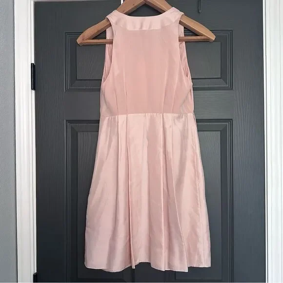 Tibi Silk Dress Blush Pink Sleeveless Size 4 NWT - Picture 5 of 7